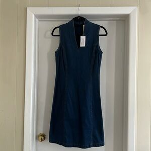 J. McLaughlin Sleeveless Dark Denim Shift Dress